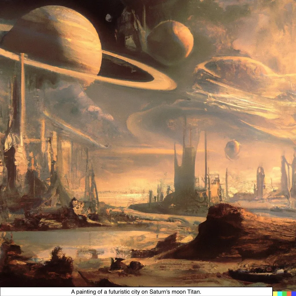 Space exploration paintings from the future. 

                      