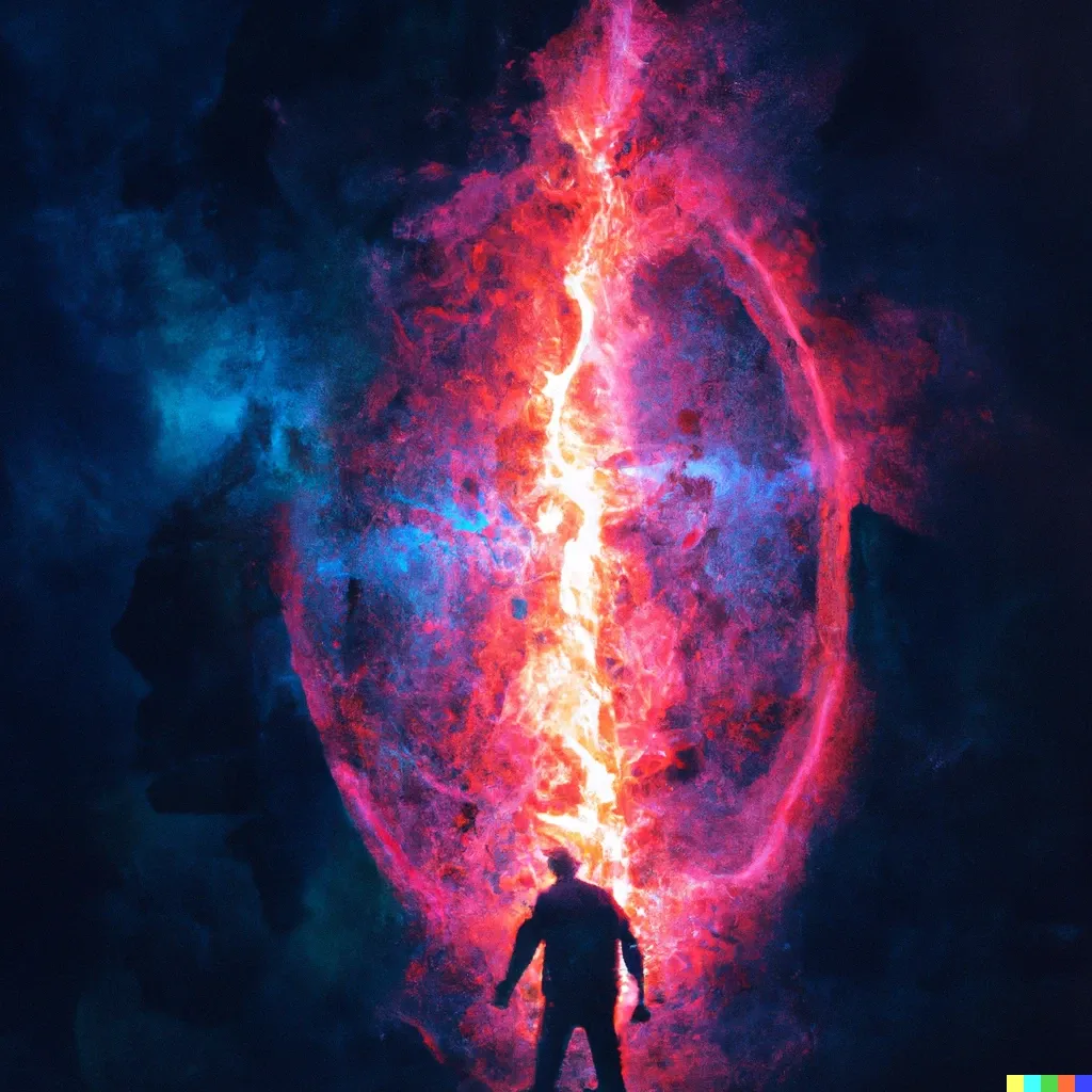 A Painting of a time portal destroying the universe trending on Artstation by Greg Rutkowski